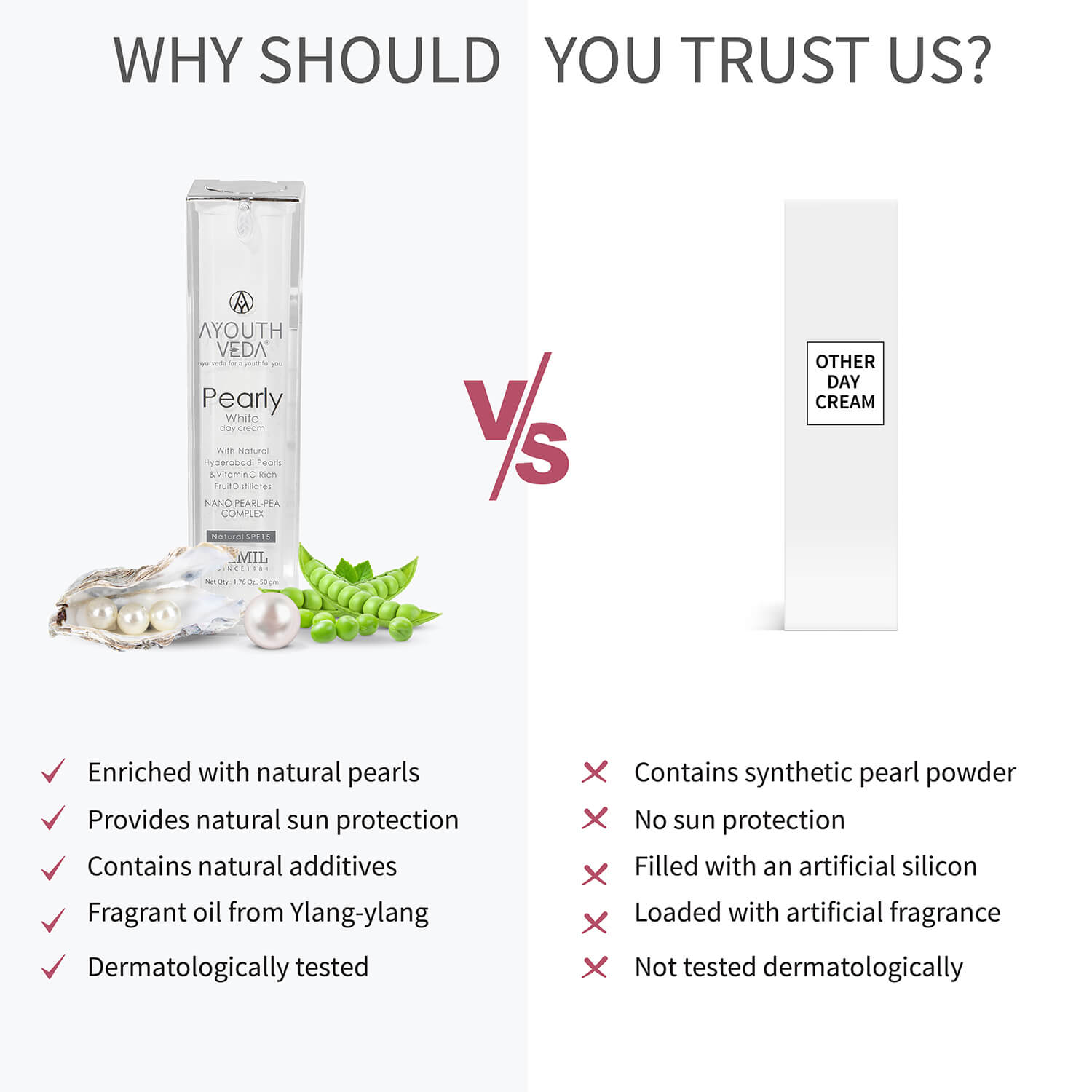 Pearly White Day Cream - Ayouthveda