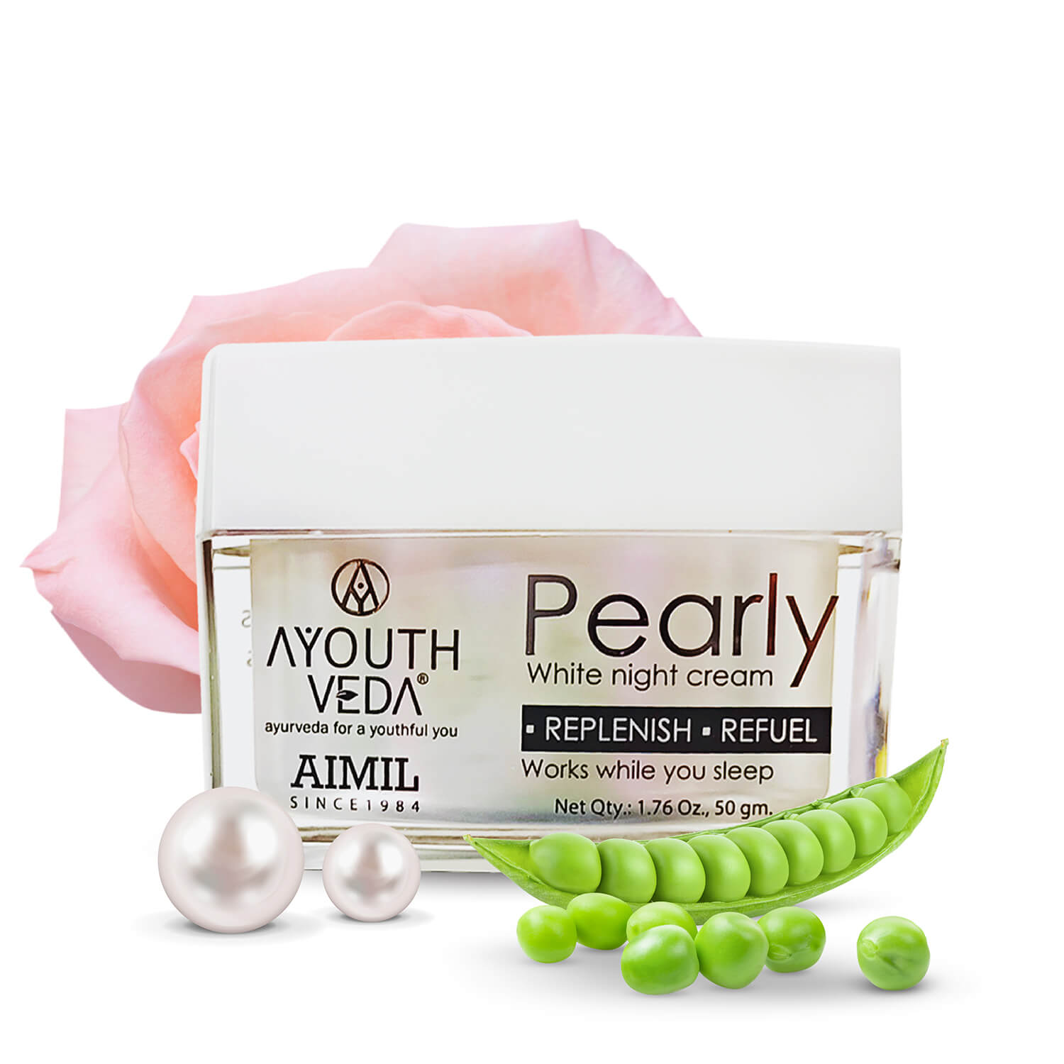 Pearly White Night Cream For Brightens Complexion - Ayouthveda