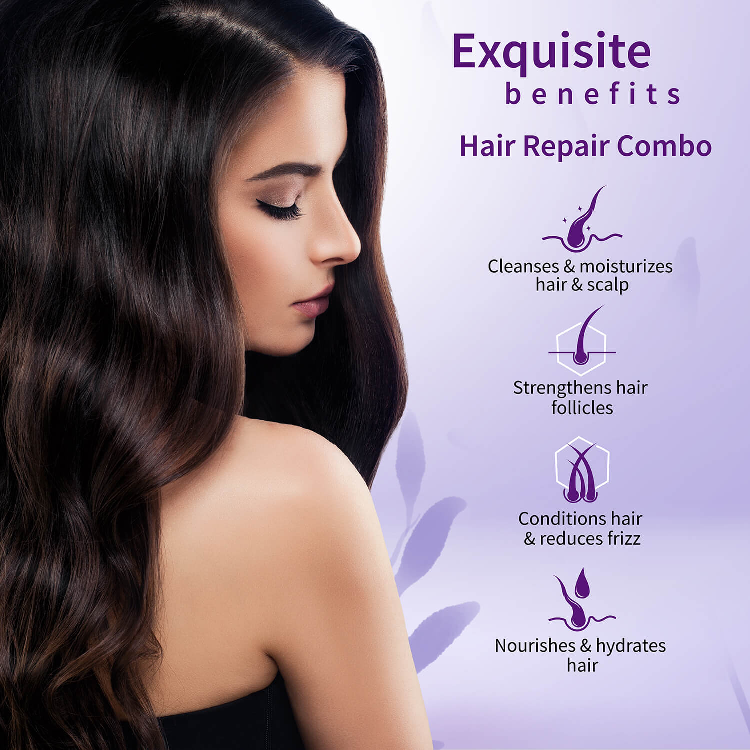 Purple Rice Hair Care Combo (Purple Rice Shampoo 200g + Purple Rice Conditioner200g) - Ayouthveda