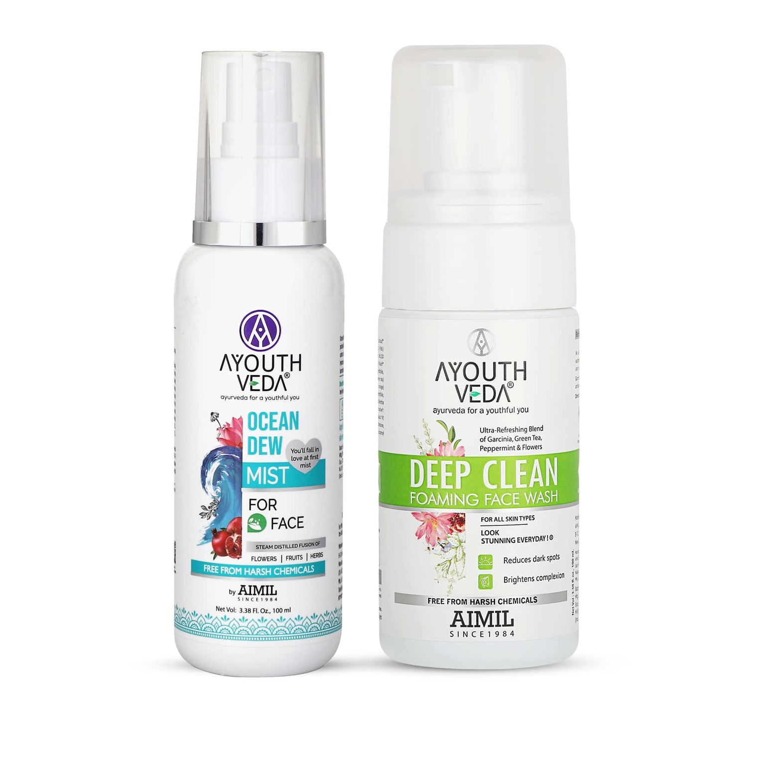 Face Care Combo (Foaming Face Wash + Ocean Dew Mist) 200ml - Ayouthveda